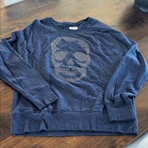 Zadig & Voltaire Navy Skull Crewneck Sweater